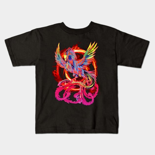 Phoenix Kids T-Shirt by Goldquills